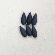 06X15MM PEAR FROSTED BLACK ONYX(10PCS/BAG)